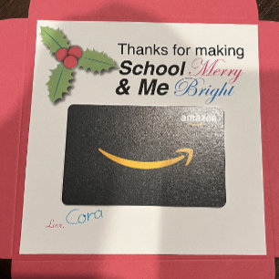 Merry and Bright Thank You Teacher Holiday Card