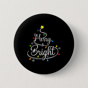 Merry and Bright Tis the Season Christmas Vacation 6 Cm Round Badge
