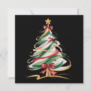 Merry and Bright Trees Christmas Holiday Winter Card