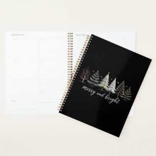 Merry and Bright Trees Christmas Holiday Winter Planner