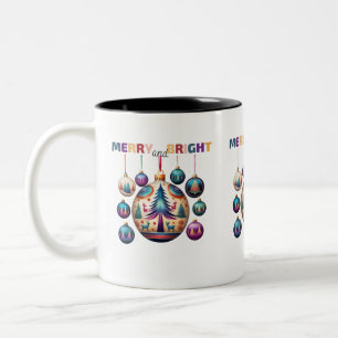 Merry and Bright Two-Tone Coffee Mug