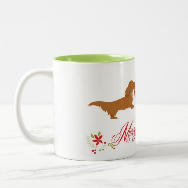 Merry and Bright Two-Tone Coffee Mug (Left)