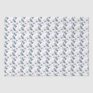 Merry And Bright Typography Modern Tissue Paper