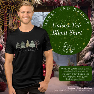 Merry and Bright Unisex Tri-Blend Shirt