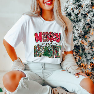 Merry and Bright Women's Christmas T-Shirt