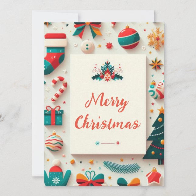 Merry and colorful Christmas card! Card (Front)
