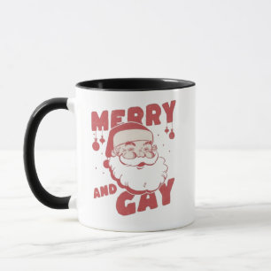 Merry and Gay Funny Christmas LGBTQ Pride Mug