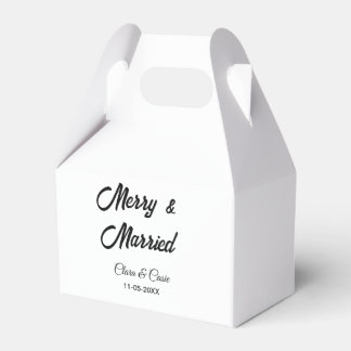 Merry and married add couple Name date holidayChr Favour Box
