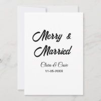 Merry and married add couple Name date holidayChr