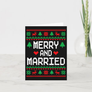 Merry And Married Couples Matching Ugly Christmas Card