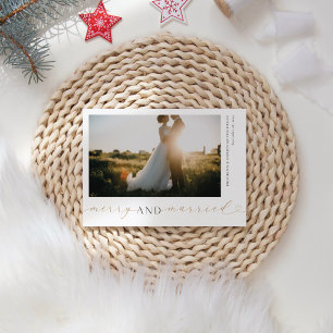 Merry and Married Holiday Photo Card