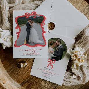 Merry and Married Wedding Christmas Card