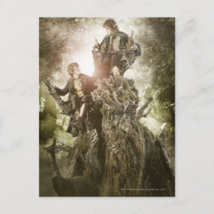 Merry and Peregrin on Treebeard Postcard