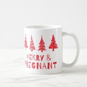 Merry and pregnant at Christmas Coffee Mug
