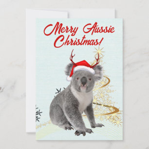 Merry Aussie Christmas Koala bear  Holiday Card