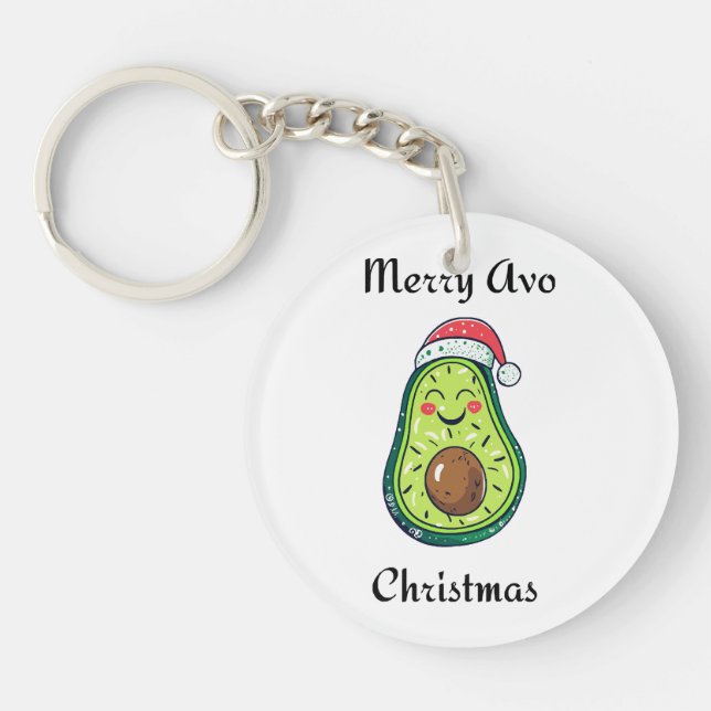 Merry Avo Christmas  Key Ring (Front)