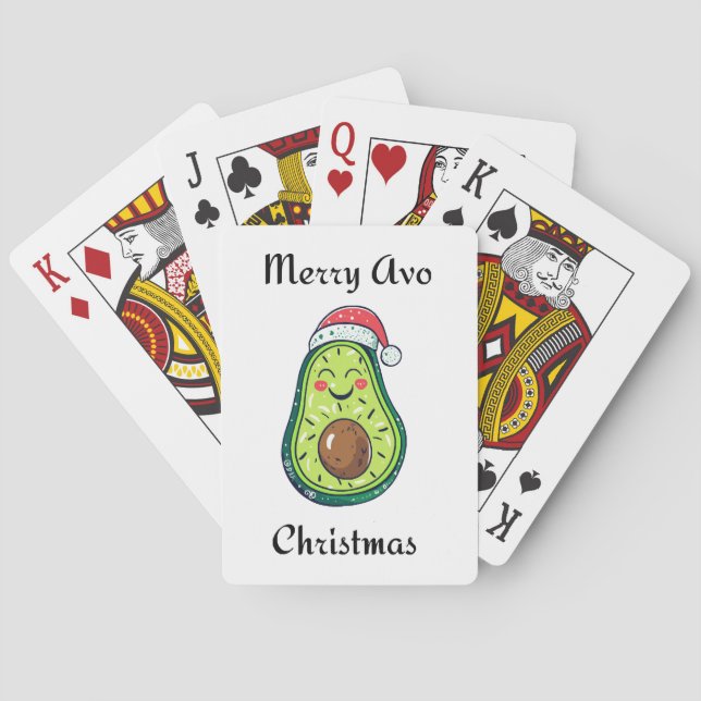 Merry Avo Christmas  Playing Cards (Back)