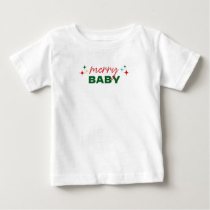 Merry Baby Cute Colorful Script Christmas T-Shirt