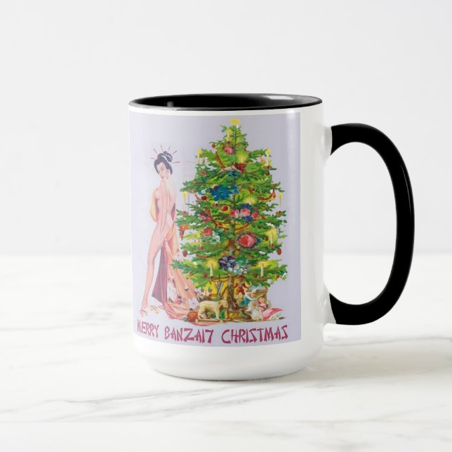 Merry Banzai Christmas Mug (Right)