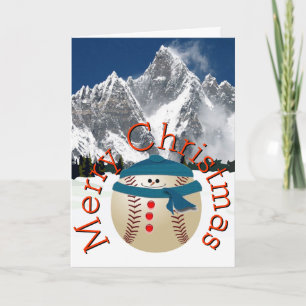 Merry baseball Christmas Holiday Card
