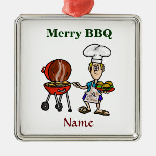 Merry BBQ Chef Christmas Ornament Customise It!