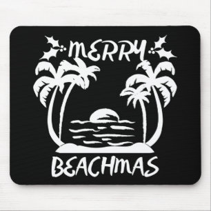 Merry Beachmas Christmas In July Mouse Pad