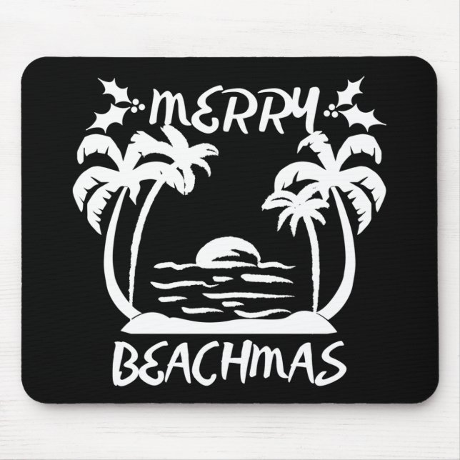 Merry Beachmas Christmas In July Mouse Pad (Front)