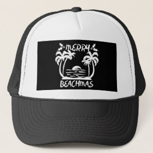 Merry Beachmas Christmas In July Trucker Hat