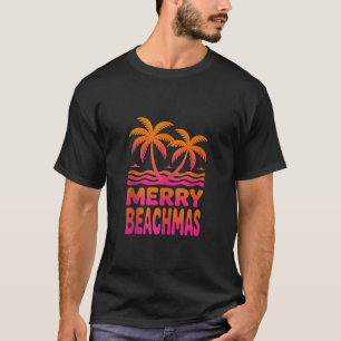 Merry Beachmas Palm Tree Tropical Holiday Christma T-Shirt