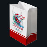 Merry Beachmas Santa Surfing Retro Design Medium Gift Bag<br><div class="desc">Merry Beachmas,  Santa surfin',  colourful retro typography,  Christmas in July design.</div>