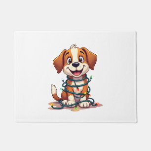 Merry Beagle Lights Doormat