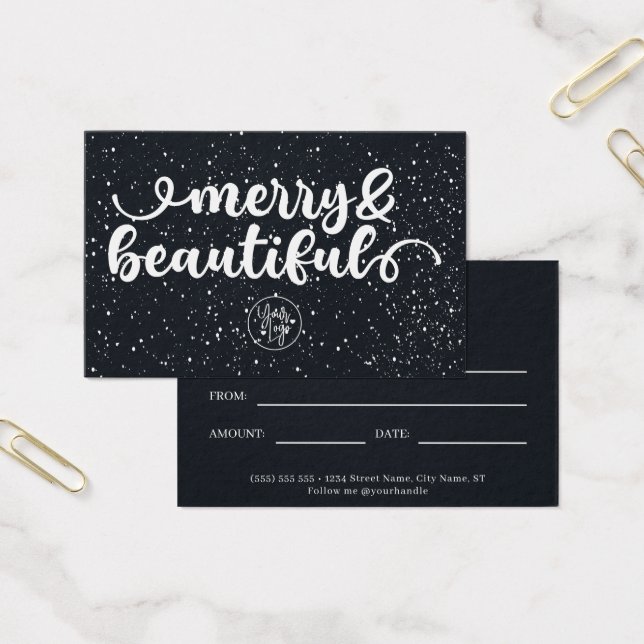 Merry & Beautiful Holiday Gift Certificate (Office)