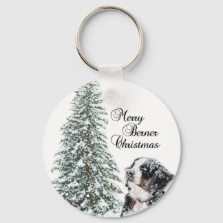 Merry Berner Christmas Key Ring