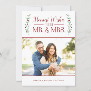 Merry Berries   Newlywed Christmas Photo Card