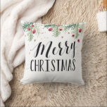 Merry Berry Collection Cushion<br><div class="desc">Festive Christmas pillow to decorate your home for the holiday season.</div>