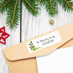 Merry Berry Collection Label Christmas Noel Return Address Label