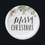 Merry Berry Collection Paper Plate<br><div class="desc">Festive Christmas paper plates.</div>