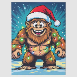Merry Bigfoot Sasquatch Christmas Tissue Paper