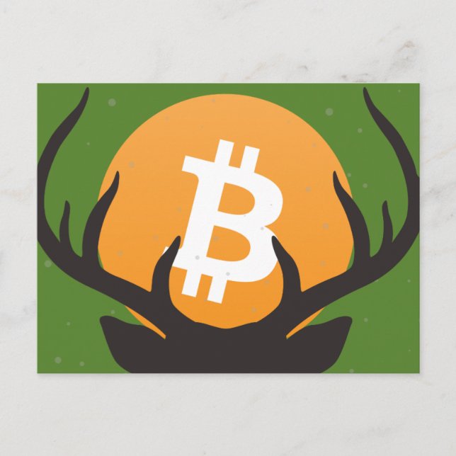 Merry Bitmas! A Bitcoin Christmas Postcard! Holiday Postcard (Front)
