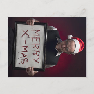 Merry Bloody Xmas Holiday Postcard