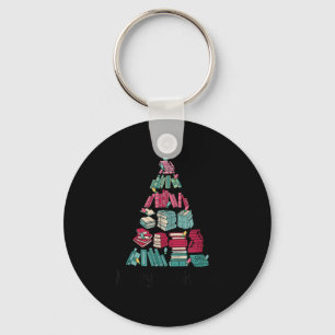 Merry Bookmas Books Ne Tree Funny Reading Lover Ch Key Ring