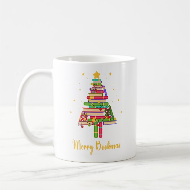 Merry Bookmas Coffee Mug (Left)