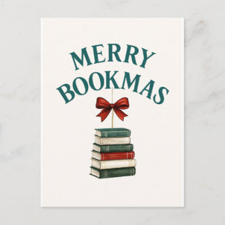 Merry Bookmas Holiday Postcard