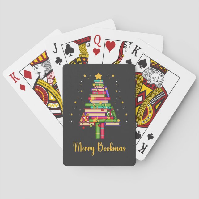Merry Bookmas Playing Cards (Back)
