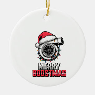 Merry Boostmas Boost lover Santa Turbo Christmas Ceramic Ornament
