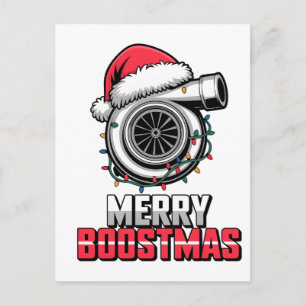 Merry Boostmas Boost lover Santa Turbo Christmas Holiday Postcard