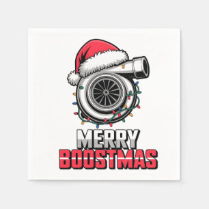 Merry Boostmas Boost lover Santa Turbo Christmas Napkin