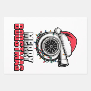 Merry Boostmas Boost lover Santa Turbo Christmas Wrapping Paper Sheet