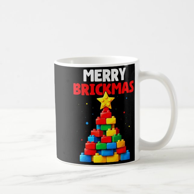 Merry Brickmas Block Building Builder Brick Master Coffee Mug (Right)