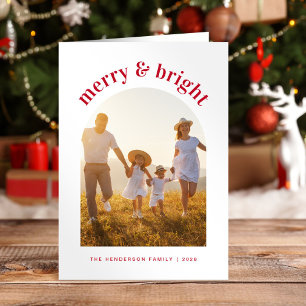 Merry Bright Arch Photo Christmas Holiday Card